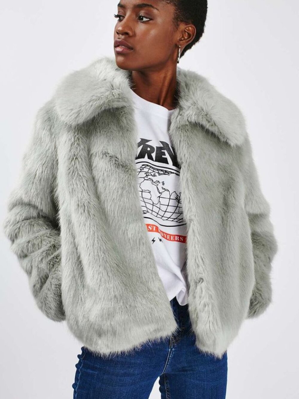 Luxurious Claire faux fur coat by Topshop
